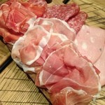 ル バー ラヴァン サンカンドゥ アザブ トウキョウ 麻布十番店 - 生ハムとサラミ盛り合わせ