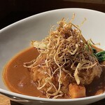 Mizube No Kafe Miyake Syouten Sakazu - 三宅カレーセット¥1200 カレー、ピクルス、スープ、プチデザート、ドリンク付