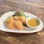 さざんか亭 - 期間限定カマンベールチーズフライ、オレンジソースとお塩お好みでどうぞ