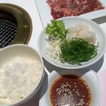 焼肉なべしま - なべしまセット（黒毛和牛、なべしまカルビ、上タン塩）