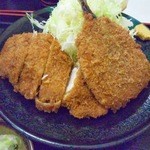 もも太郎 - チキンカツアジフライ定食