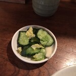 とんかつ かつせい - お新香。