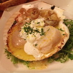 クッチーナ笑多 - 北海　から付きホタテのオーブン焼き　ゆずのお風呂（１，２８０円）２０１４年２月