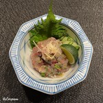 お酒と飯 たしなみ - 鯵の梅肉たたき