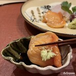 御料理 寺沢 - 赤貝を割醤油で
