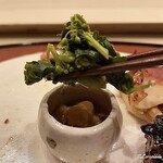 御料理 寺沢 - 山葵菜の御浸し