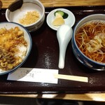 㐂道庵 - 天丼セット  1030円