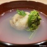 御料理 寺沢 - 蛤真薯､天然の屈み､木の芽の椀物