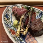 御料理 寺沢 - 仙台牛のフィレ肉の炭火焼ステーキ
