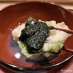 御料理 寺沢 - 椀物にすじ青海苔を加え
