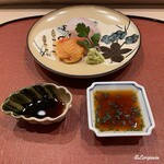 御料理 寺沢 - 鼈甲曹以と赤貝の造り