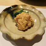 鮨処 有馬 - あん肝　奈良漬　春菊　◎