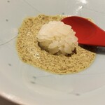 鮨処 有馬 - 一口ご飯と肝ソース