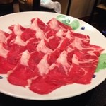 つきじ植むら - 牛ロースしゃぶしゃぶ肉