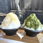 宇田川や - ◆濃い抹茶(550円）と「ジンジャー(550円）を。 出来上がれば席に運んでくださいます。 見ているだけで涼めます。＾＾