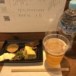 麹町いづみや しろ - 生ビール、 [おつまみ：5品]