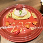 むさしの森珈琲 - 国産フレッシュ苺のパンケーキ(ひんやり)