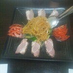 青龍 - 前菜（クラゲ、ﾁｬｰｼｭｰ、ｷｭｳﾘ）