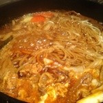 牛蔵 - すき焼きうどん投入
