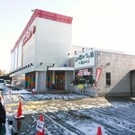 麺社さるいち - お店の位置（まだ雪が残っています）