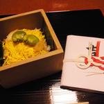 俵屋旅館 - 2014 1月：夕食の蟹蒸し寿司