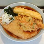 爽亭 - かき揚げ天うどん￥530＆いか天￥190＆油揚げ(きつね)￥110