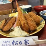 松の家 - クリームコロッケ・ミンチカツ定食¥1,250