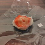 微笑庵 - スミマセン、ホテルで刃物がないのでこんな汚い写真で、、みなさんがきれいな断面をたくさんアップしてるのでそちらをご覧ください、、