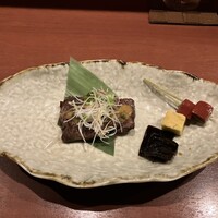 先斗町 四季 よし菜 - イチボのステーキ　山椒ソース