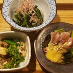 山形料理と地酒 こあら - おばんざい三種盛り