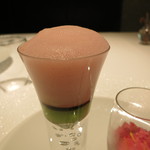 レフェルヴェソンス - 26年2月　ブラッドオレンジ、たらば蟹、雲丹、菜の花を2口で　（共通）