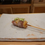 鳥匠 いし井 - かしわ(もも肉、塩わさび)