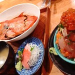 Atami Ginza Osakana Shokudou - 《金目鯛定食～刺身と煮魚～》《海鮮てっぺん丼》