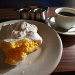 café citron - かぼちゃのココナッツケーキ、コーヒー