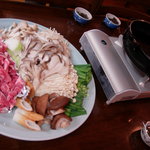 ペンション群林風 - 連泊にはお肉もあります。