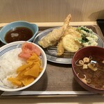 えびのや - 金目鯛と春野菜の天ぷら定食　1,430円