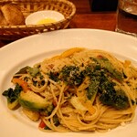 Cucchiaio - いろいろ野菜とアンチョビのスパゲッティ