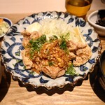 Sumibiyakitori To Teishoku Kadokura Shokudou - 鶏の唐揚げ 葱だれ定食
