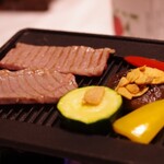 水明館 - 強肴  焼いたところ