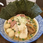 煮干し中華蕎麦 山崎 - 3種肉6枚濃厚煮干し蕎麦 1200円