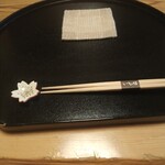 いも膳 - ❀可愛い桜の箸置きとお盆に、これから出るお料理の期待が高まったわぁ〜♡