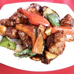 中華飯店 - 黒醋糖醋肉（黒酢酢豚）