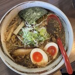 Menya Itsuki - 醤油ﾗｰﾒﾝ + 味玉 + 半ﾁｬｰﾊﾝ