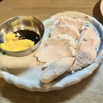 月のひなた - 蒸し鶏(金柑と台湾醤油のソース)¥450