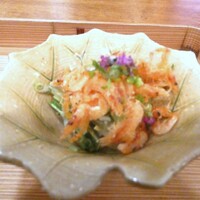 宮川町　水簾 - 桜海老唐揚げ　山菜白和え