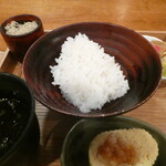 Miyagawachou Suiren - 白ご飯　出汁巻き　ちりめん山椒