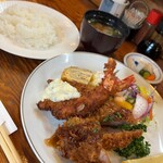 洋食　こばやし - エビフライとヒレカツ定食