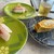 回転寿司 魚どんや - 料理写真:玉子、金目鯛の炙り