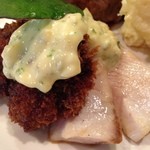 神戸パリ食堂 - 牡蠣フライとブリのロティ◎