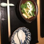 京懐石とゆば料理 松山閣 - 白魚と菜の花のお鍋、しっかりとしたお出汁。美味しかった〜。